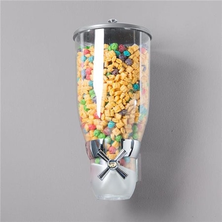Cal Mil Cal Mil 3512-1-39 Single Triple Canister Cylinder Cereal Dispenser Silver Wall 3512-1-39